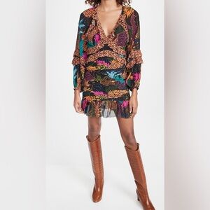 Farm Rio jungle pop mini dress small new without tag